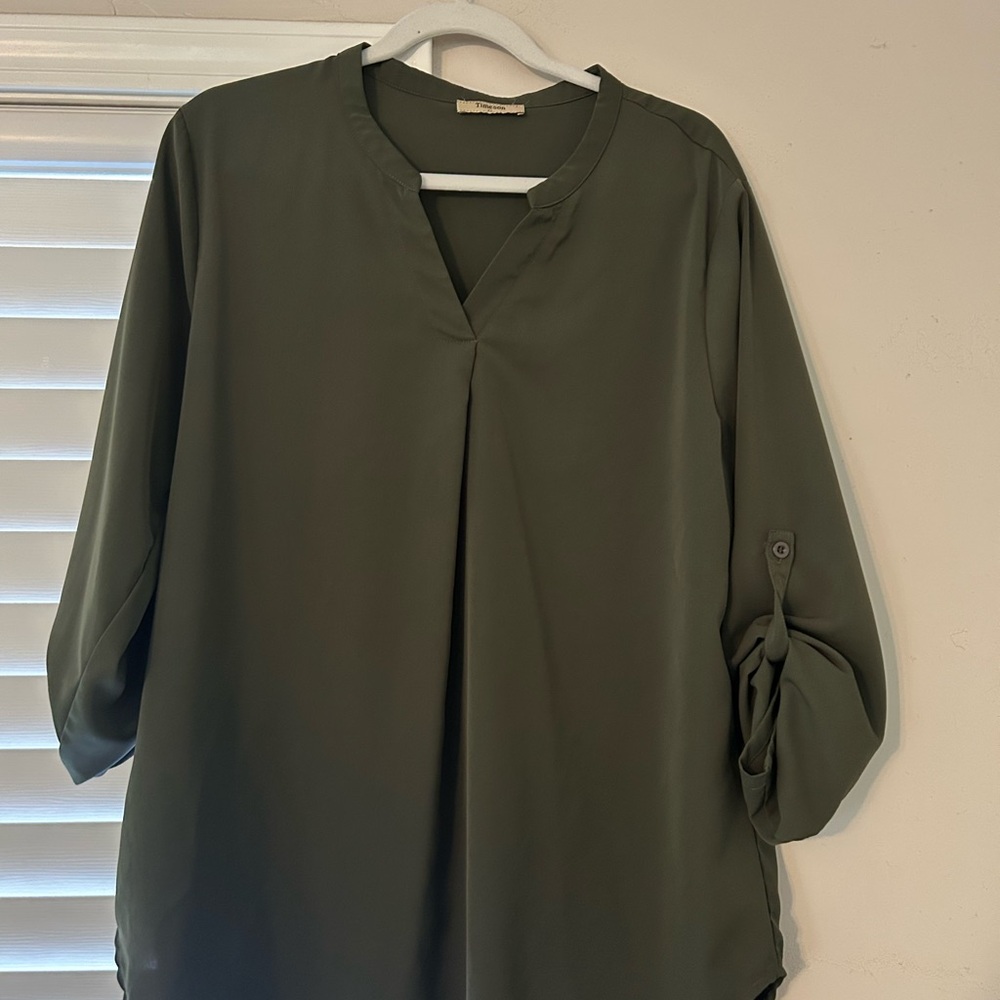 Olive Green Women's Top